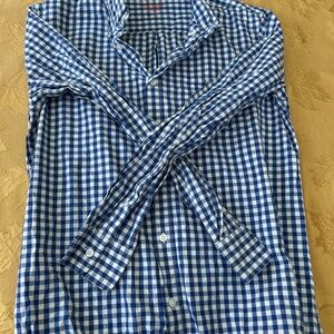 Joe Fresh Blue and White Checkered Men's Shirt